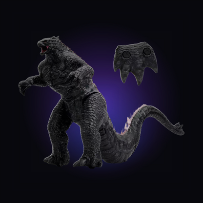 Mistzilla humidifier with the included remote control - moves, lights and sounds